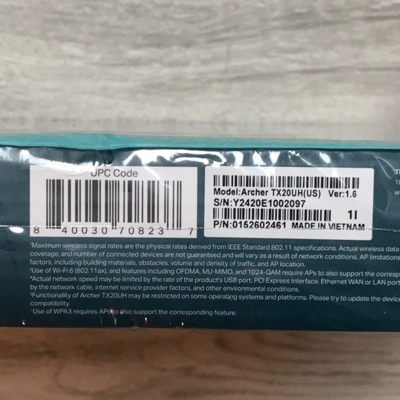 NEW TP-Link TX20UH V1 - Network adapter - USB 3.0 - 802.11ax - Picture 9 of 9